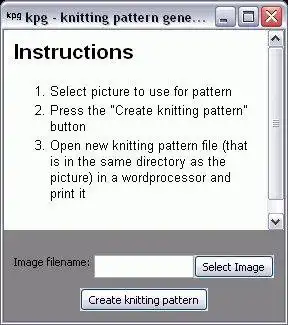 Download web tool or web app kpg - Knitting Pattern Generator