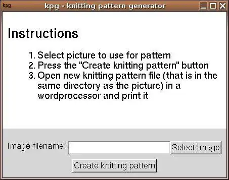 Download web tool or web app kpg - Knitting Pattern Generator