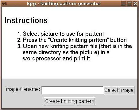 دانلود ابزار وب یا برنامه وب kpg - Knitting Pattern Generator