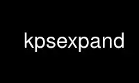 Esegui kpsexpand nel provider di hosting gratuito OnWorks su Ubuntu Online, Fedora Online, emulatore online Windows o emulatore online MAC OS