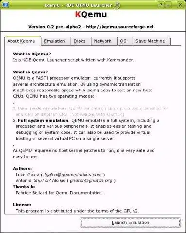 Download web tool or web app kqemu - KDE GUI for QEMU CPU Emulator