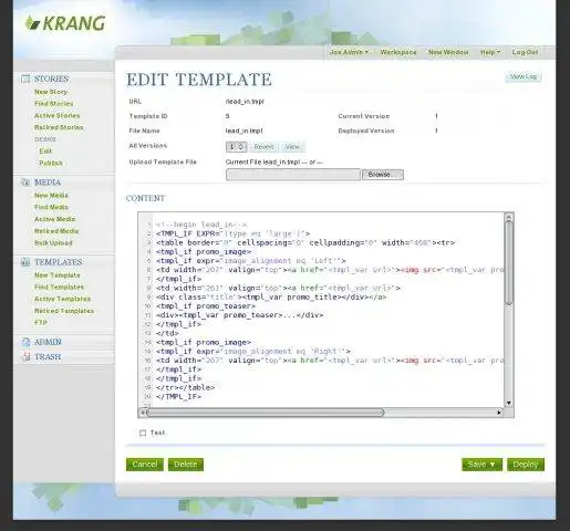 Download web tool or web app Krang