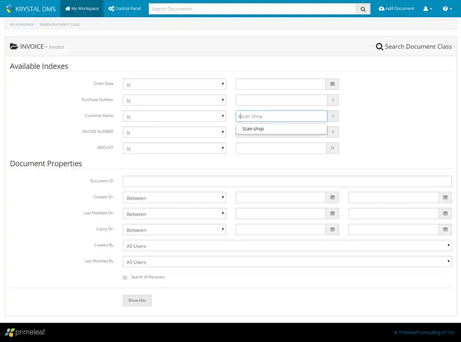 Mag-download ng web tool o web app na KRYSTAL Document Management System