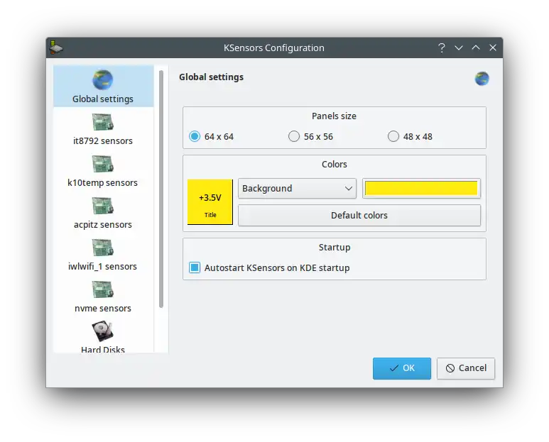 Descargue la herramienta web o la aplicación web ksensors-qt5