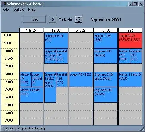 Download webtool of webapp KTH TimeTable