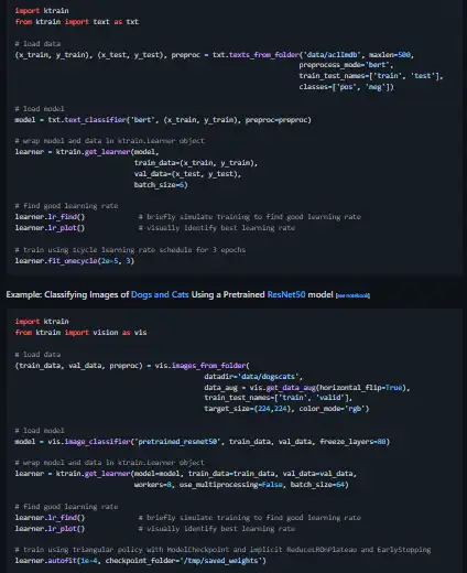 Download web tool or web app ktrain