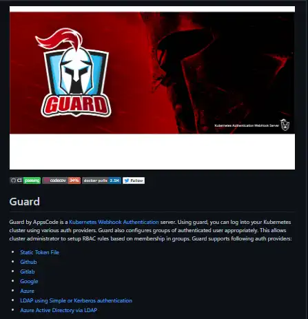 Загрузите веб-инструмент или веб-приложение Kubeguard Guard