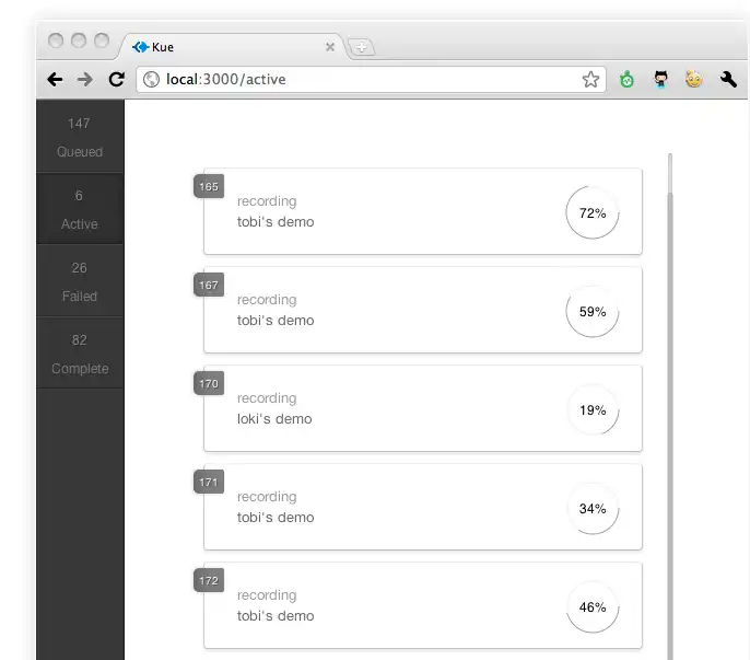 Baixe a ferramenta web ou o aplicativo web Kue