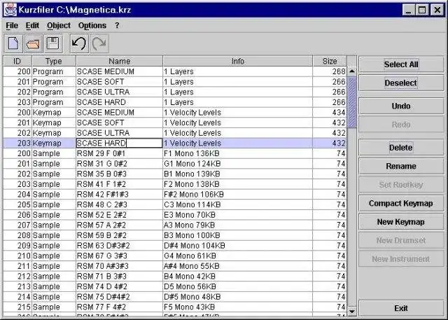 Descargue la herramienta web o la aplicación web KurzFiler - A Kurzweil Soundfile Editor