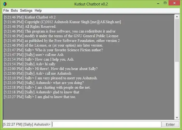Download de webtool of web-app Kutkut Chatbot om online in Windows via Linux online te draaien