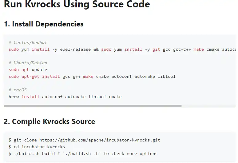 Download web tool or web app Kvrocks