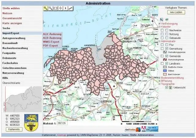 Descargue la herramienta web o la aplicación web kvwmap - solución WebGIS