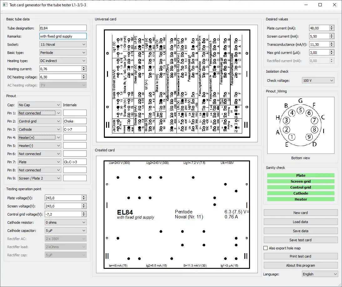 Download web tool or web app L3-3 Test Card Generator