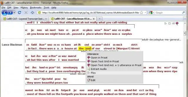 Завантажте веб-інструмент або веб-програму LaBB-CAT для роботи в Linux онлайн