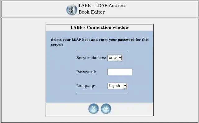 Web aracını veya web uygulamasını indirin LABE - LDAP Adres Defteri Düzenleyicisi