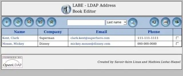 Muat turun alat web atau apl web LABE - Editor Buku Alamat LDAP