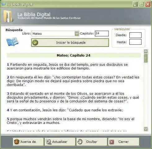 Download web tool or web app La Biblia Digital