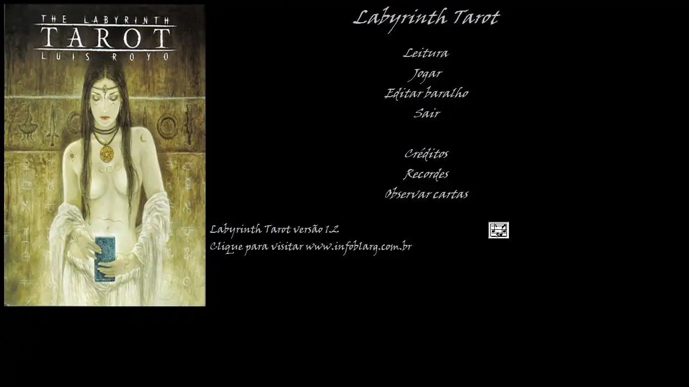 Pobierz narzędzie internetowe lub aplikację internetową Labyrinth Tarot, aby działać online w systemie Windows przez Internet w systemie Linux