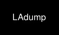 Run LAdump in OnWorks free hosting provider over Ubuntu Online, Fedora Online, Windows online emulator or MAC OS online emulator