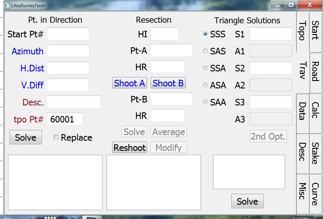 Download web tool or web app LAnd Survey Tools to run in Windows online over Linux online