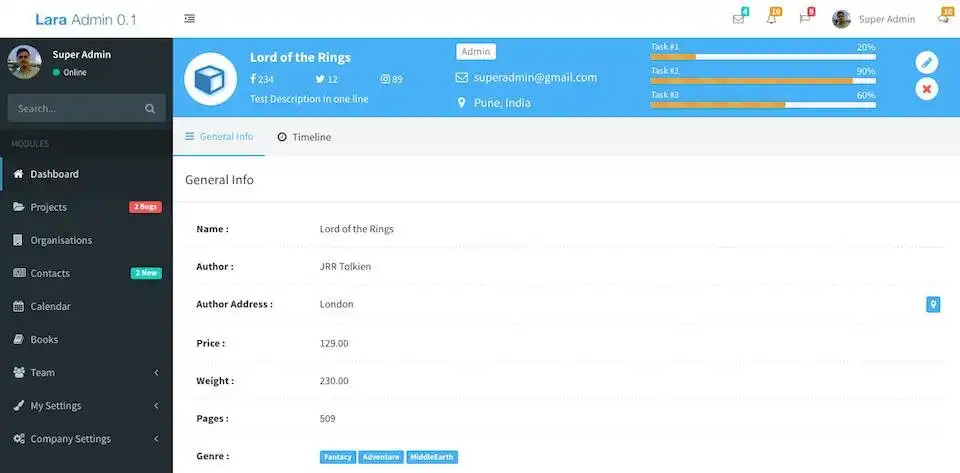 Download web tool or web app LaraAdmin