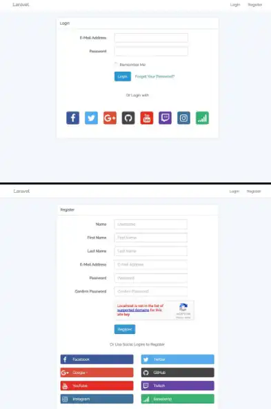 Download web tool or web app Laravel Auth