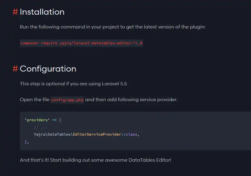 Laden Sie das Web-Tool oder die Web-App Laravel DataTables Editor Plugin herunter