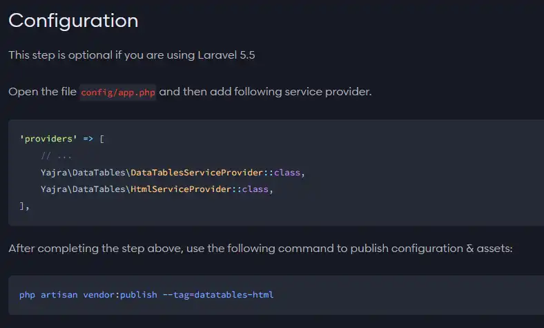 Завантажте веб-інструмент або веб-додаток Laravel DataTables Html Plugin