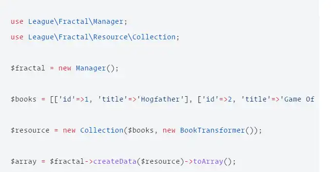 Download web tool or web app Laravel Fractal