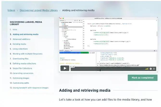 قم بتنزيل أداة الويب أو تطبيق الويب Laravel Media Library