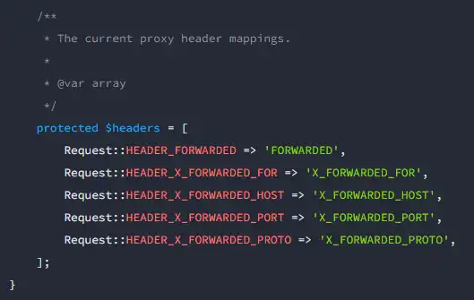 Web aracını veya web uygulamasını indirin Laravel Güvenilir Proxy'leri