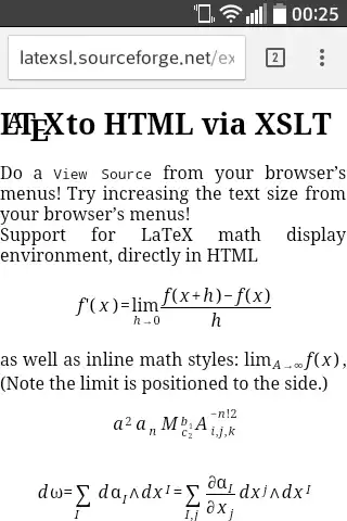Загрузите веб-инструмент или веб-приложение LateXSL
