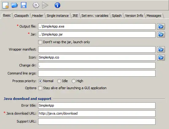 Download web tool or web app Launch4j Executable Wrapper