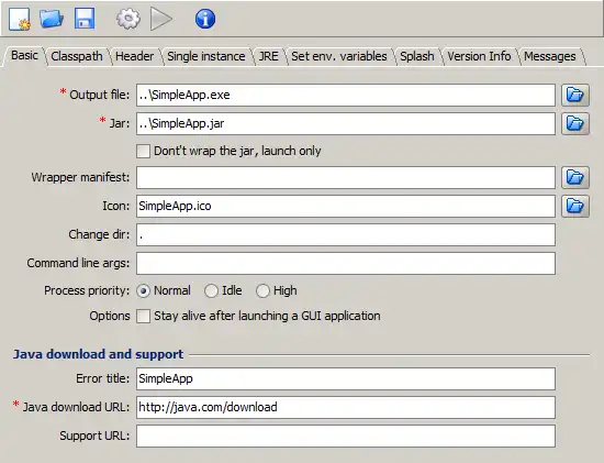 Muat turun alat web atau aplikasi web Launch4j Executable Wrapper