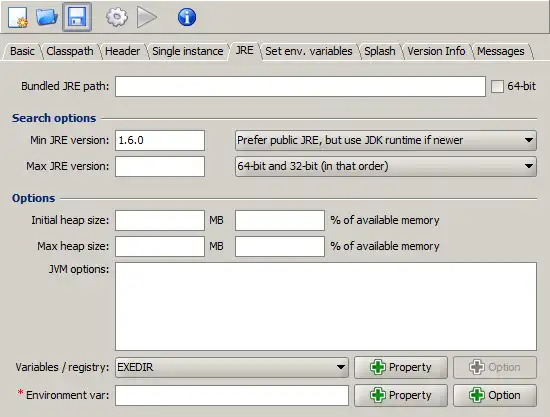 Download webtool of webapp Launch4j Executable Wrapper