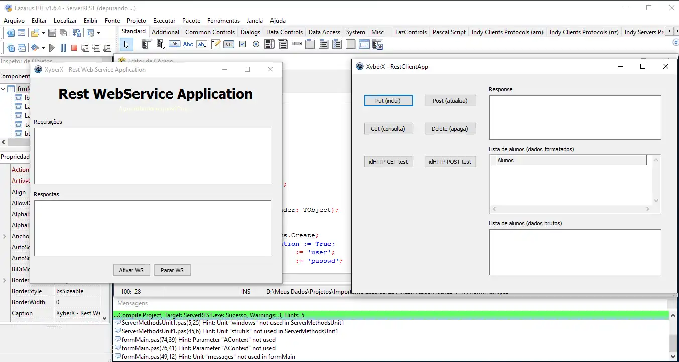 ดาวน์โหลดเครื่องมือเว็บหรือเว็บแอป Lazarus REST/JSON Server/Client Project