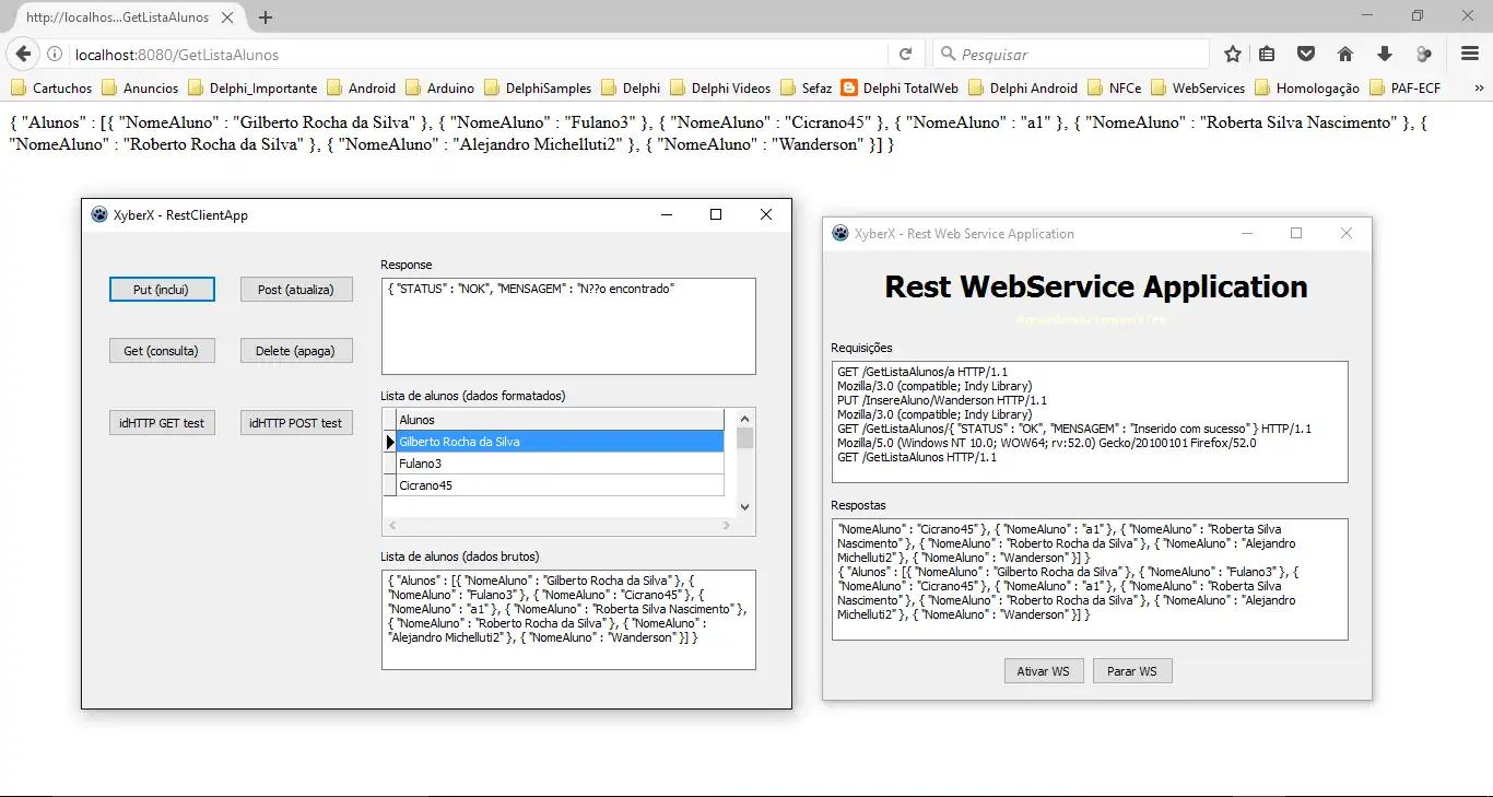 Télécharger l'outil Web ou l'application Web Lazarus REST/JSON Server/Client Project