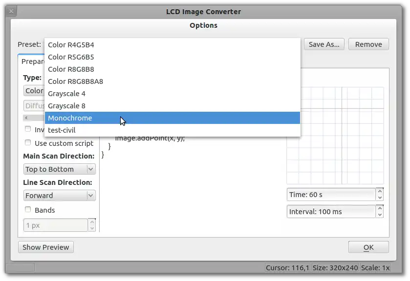 Descargue la herramienta web o la aplicación web lcd-image-converter