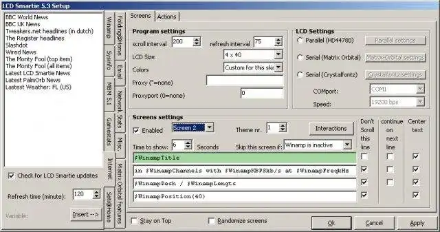 Scarica lo strumento web o l'app web LCD Smartie