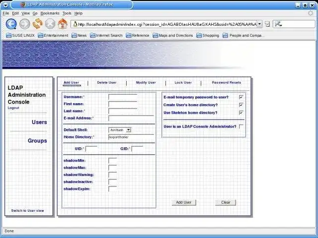 Download web tool or web app LDAP Administration Console