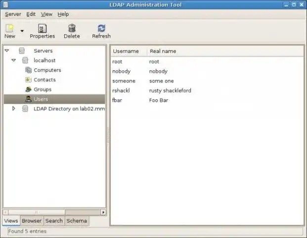 Загрузите веб-инструмент или веб-приложение Инструмент администрирования LDAP