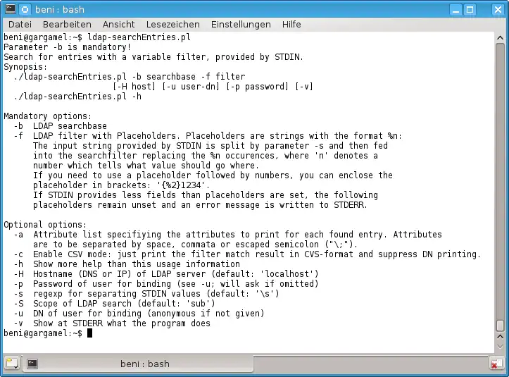 Télécharger l'outil Web ou l'application Web ldap-searchEntries