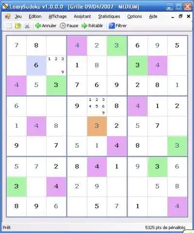 قم بتنزيل أداة الويب أو تطبيق الويب LeasySudoku للتشغيل في Linux عبر الإنترنت