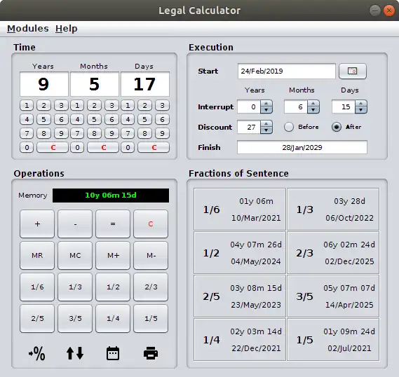 Download web tool or web app Legal Calculator