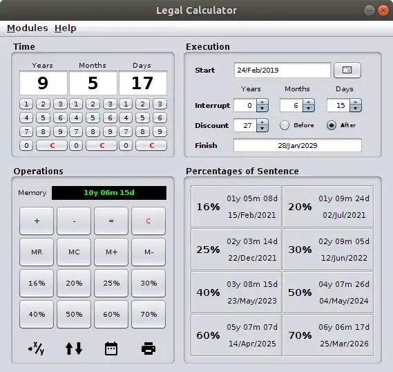 Download web tool or web app Legal Calculator