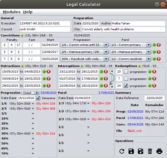 Download web tool or web app Legal Calculator