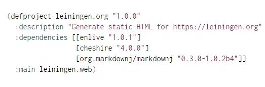 Download web tool or web app Leiningen