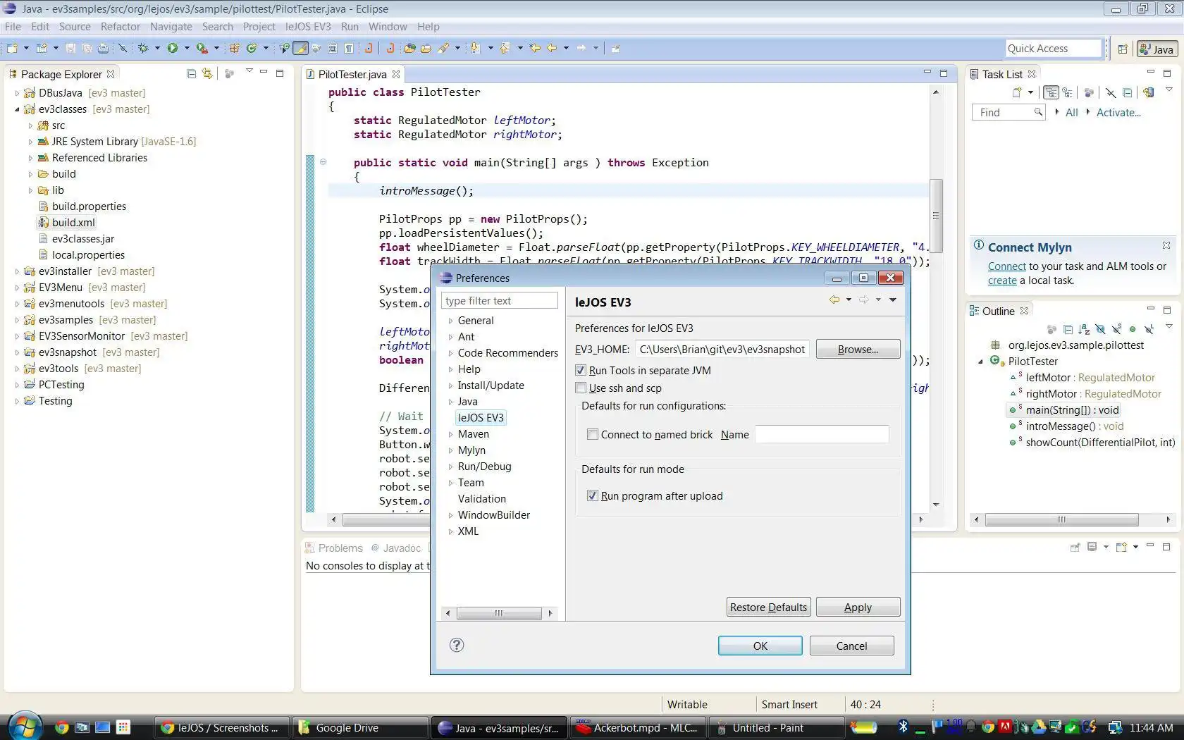 Download web tool or web app leJOS
