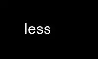 Run less in OnWorks free hosting provider over Ubuntu Online, Fedora Online, Windows online emulator or MAC OS online emulator