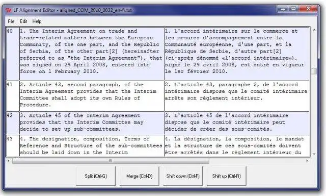 Web aracını veya web uygulamasını indirin LF Aligner